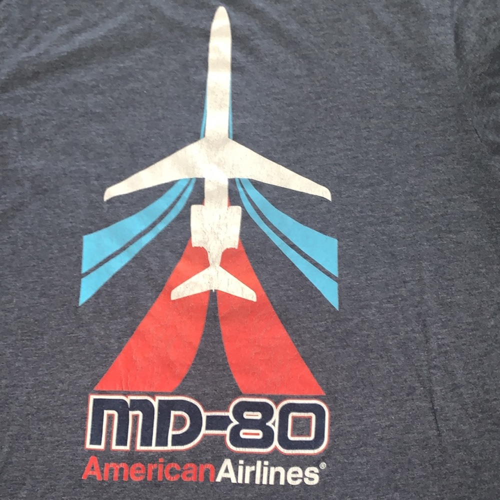 Vintage MD-80 aircraft Navy blue T-Shirt